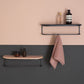 petite étagère murale tablette rose blush et métal, fabriquée en Europe